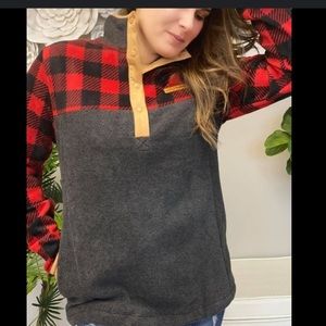 Simply Southern Fleece Pullover-Plaid size small Christmas sweatshirt holiday​